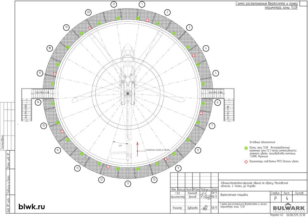 Схема вертолетной площадки